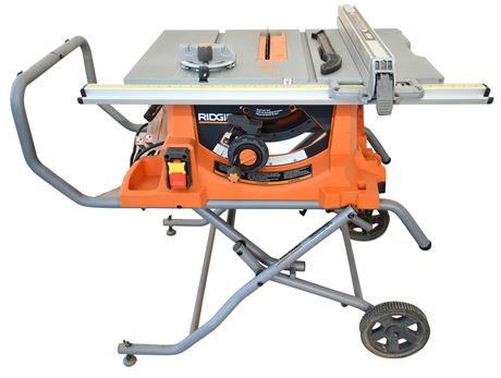 Ridgid Heavy Duty 10 in. Portable Table Saw With Stand