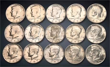(15) 1970s Kennedy Half Dollars