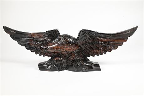 Carved Eagle Sculpture