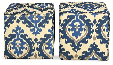 Pair Pouf Ottoman by Ace Bayou