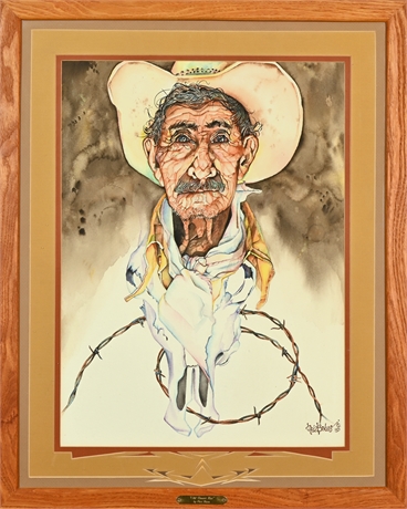 Original Pati Bates Watercolor "Old Desert Rat"