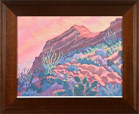 Vincent Petersen Signed Desert Print — Framed Southwest Scene