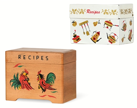 Vintage Recipe Boxes & Recipes