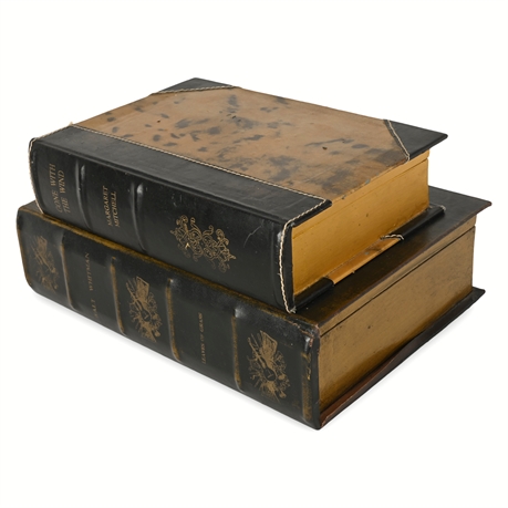 Pair of Classic Secret Storage Book Boxes