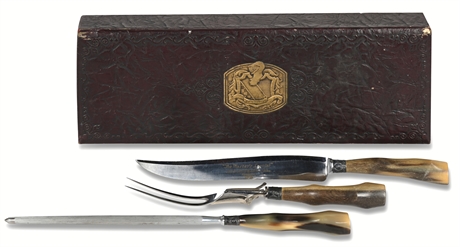 Vintage Remington 'The Masters Special' Antler Handled Carving Set