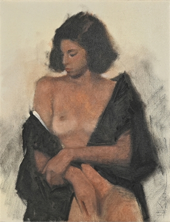 Harold R. Shuler - "Black Stole" Original Nude