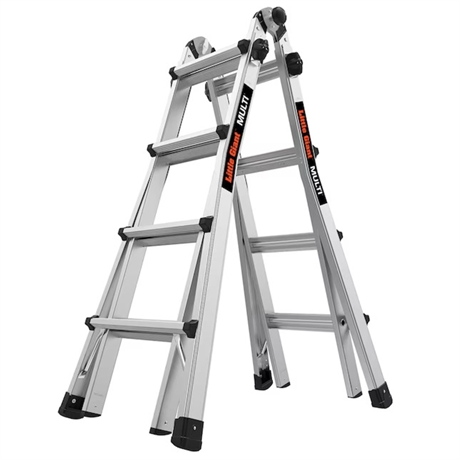 Little Giant 18-Ft Reach Aluminum Type 1A Telescoping Multi-Position Ladder