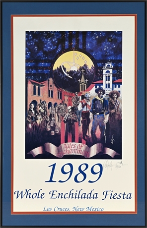 ‘The Whole Enchilada Fiesta’ 1989 Kelly Signed & Numbered Poster