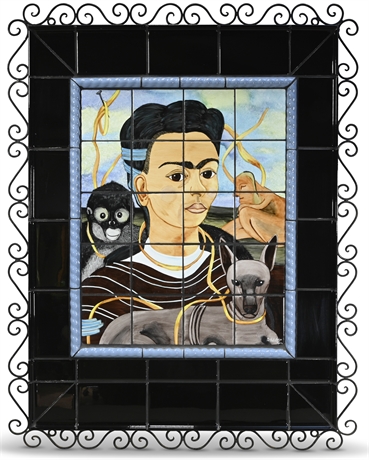 Vintage Mexican Frida Kahlo Tile Mosaic