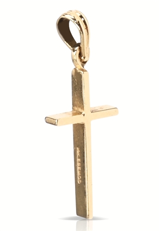 14K Yellow Gold Cross Pendant