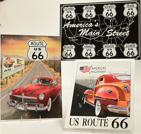 US Route 66 Metal Prints