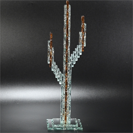 Glass Saguaro Sculpture