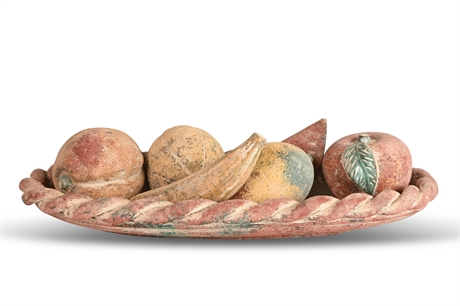 Rustic Ceramic Centrepiece Bowl with Fruit
