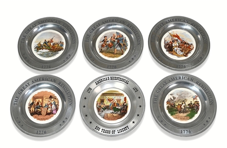 Great American Revolution 1776 Pewter Plates