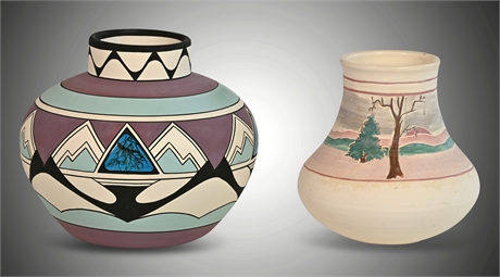 Pair Southwest Vases
