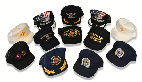 (12) Vietnam & Other Veteran Hats