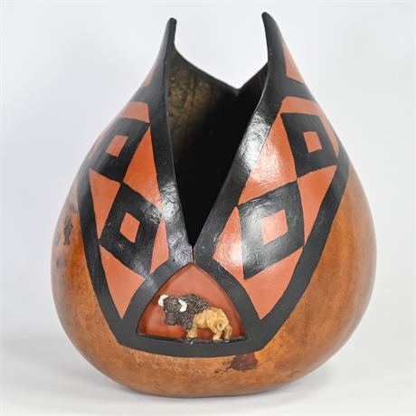 10" Buffalo Gourd Vase