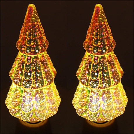 Pair of Stereoscopic 3D Christmas Decorative LED Bulbs