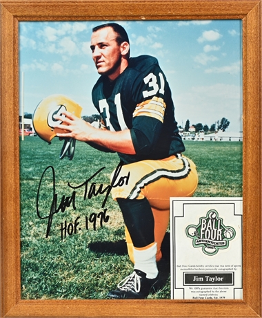 Green Bay Packers Jim Taylor Autographed Photo