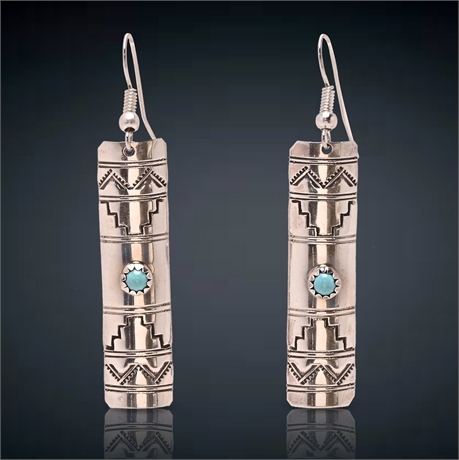 Zuni Sterling & Turquoise Earrings