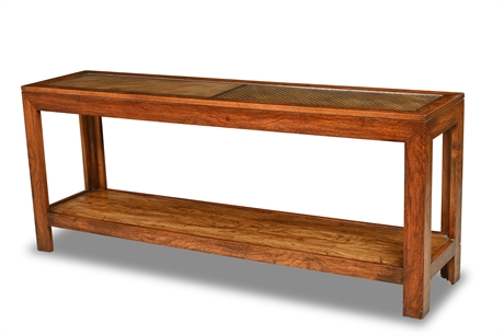 Mid-Century Oak Sofa Table