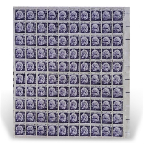 100 Uncut Einstein Stamps