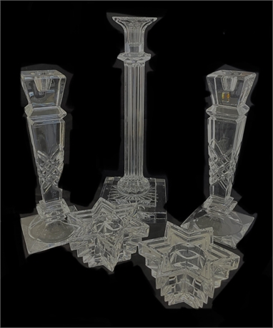 Candle Holders Crystal Lot