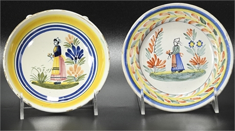 Quimper France Hand Painted Dishes