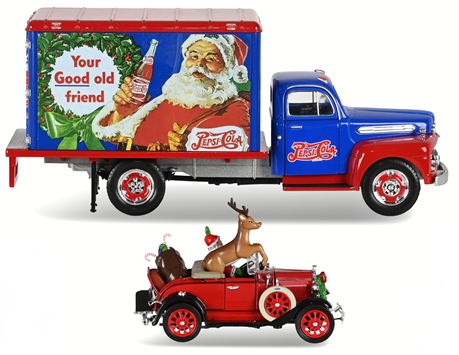 Christmas Pepsi-Cola Die-Cast Truck & Car Set