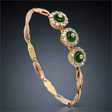 18K Convertible Gold Bracelet (without jade and diamond elements)