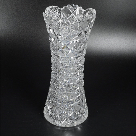American Brilliant Cut Glass Vase