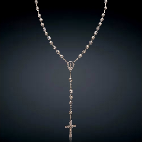 Vintage 'Roma' Encased Glass Bead Rosary