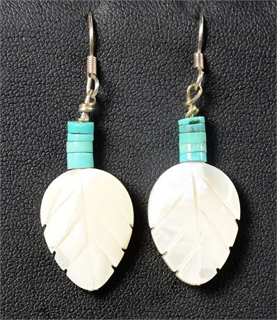 Mother of Pearl and Turquoise Earrings