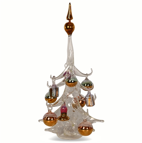 Vintage Hand Blown Glass Parise Vetro Italy Christmas Tree