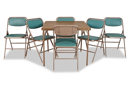Vintage Samsonite Folding Table & Chairs
