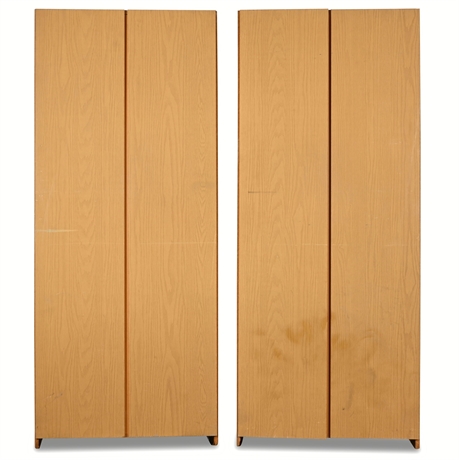 Pair of Functional 80" Storage Cabinets