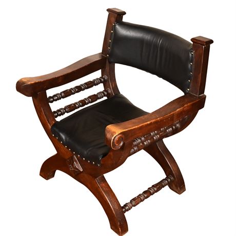 Gothic Revival Savonarola Style Chair