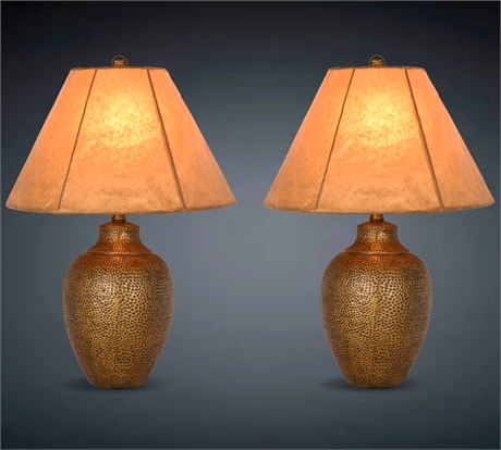 Hammered Urn Table Lamps