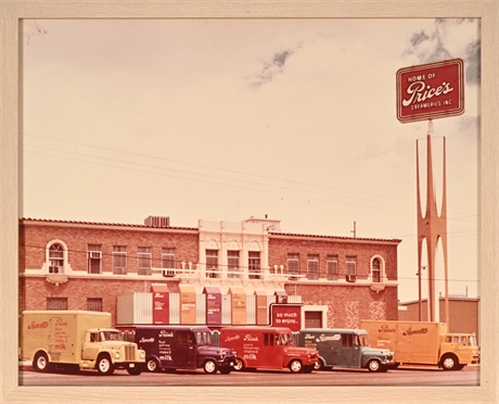 Price’s Creameries Vintage Photo – El Paso Dairy 1950s–60s Framed Print