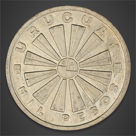 1969 Uruguay 1,000 Pesos – Silver, FAO Commemorative