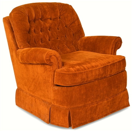 Mid-Century Tufted Swivel & Rock Armchair by Pontiac