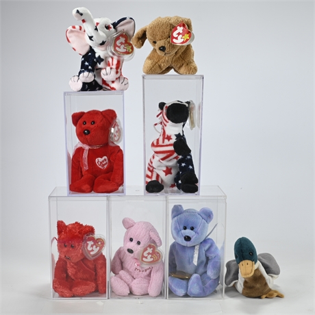 8 Collectible TY Beanie Babies