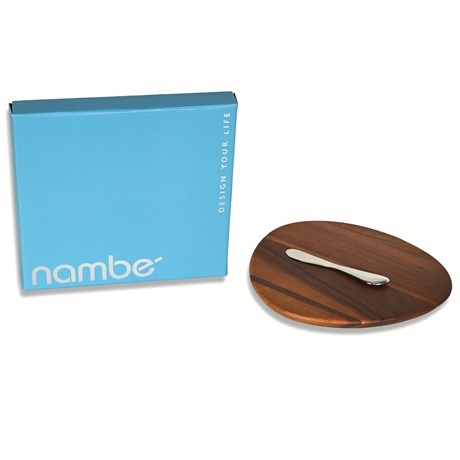 Nambé Xeno Cheese Board with Spreader