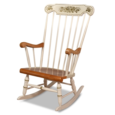 Bent Brothers White Hitchcock Painted Rocking Chair