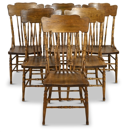 Vintage/Oak Spindle Back Chairs
