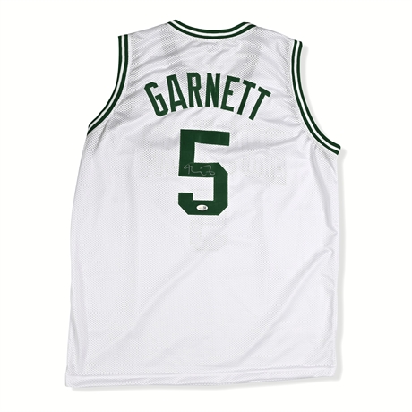 Kevin Garnett Signed Boston Celtics #5 Jersey — JSA Witnessed
