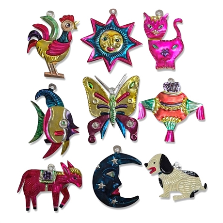 Vintage Hand Painted Ornaments From Mexico