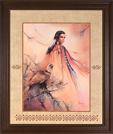 Marie Buchfink “Dream Dancer” Native American Print, Framed & Matted