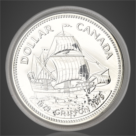 1979 Canada Silver Dollar – Griffon Commemorative – Proof .500 Silver