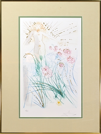Salvador Dalí Signed 'Universal Man' Limited Edition Lithograph